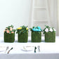 6 Inch x 6 Inch Square Preserved Moss Planter Boxes with Inner Lining 4 Pack