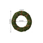 14" green preserved moss wreath with twine twig wrap.