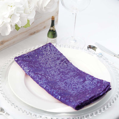 Versatility of the Purple Sequin Cloth Dinner Napkin