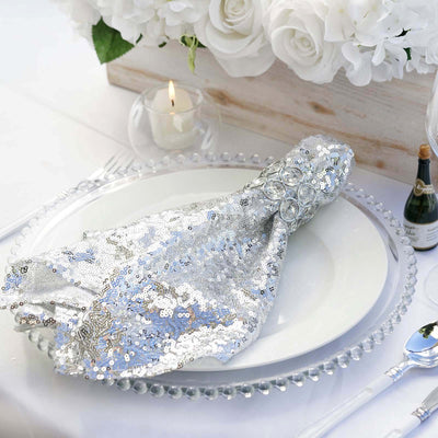 Glamorous Silver Sequin Design