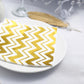 20 Pack Metallic Gold Paper Chevron Cocktail 3 Ply Dinner Napkins