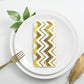 3 Ply Cocktail Paper Dinner Napkins Metallic Gold Chevron 20 Pack