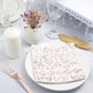 20 Pack Metallic Rose Gold Paper Vintage Pattern Cocktail 3 Ply Dinner Napkins