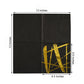 20 Pack - 3 Ply Metallic Gold Streaks Design Black Paper Dinner Napkins - Wedding Cocktail Napkins
