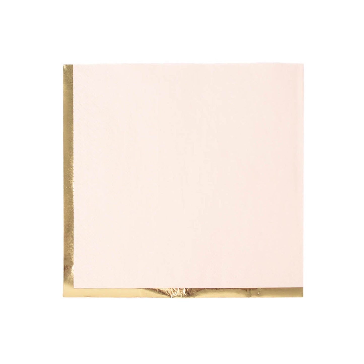 50 Pack | 2 Ply Soft Blush With Gold Foil Edge Party Paper Napkins#whtbkgd