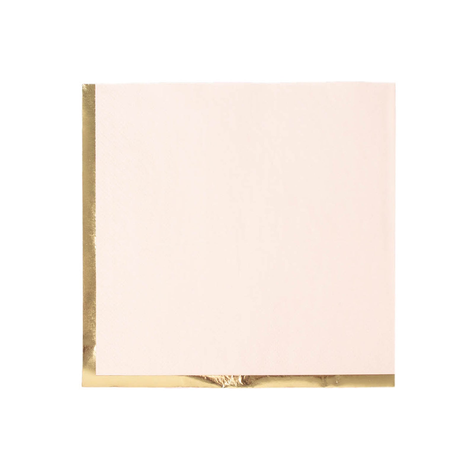 50 Pack | 2 Ply Soft Blush With Gold Foil Edge Party Paper Napkins#whtbkgd