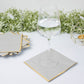 50 Pack | 2 Ply Soft Gray With Gold Foil Edge Party Paper Napkins