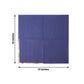 50 Pack | 2 Ply Soft Navy Blue With Gold Foil Edge Party Paper Napkins