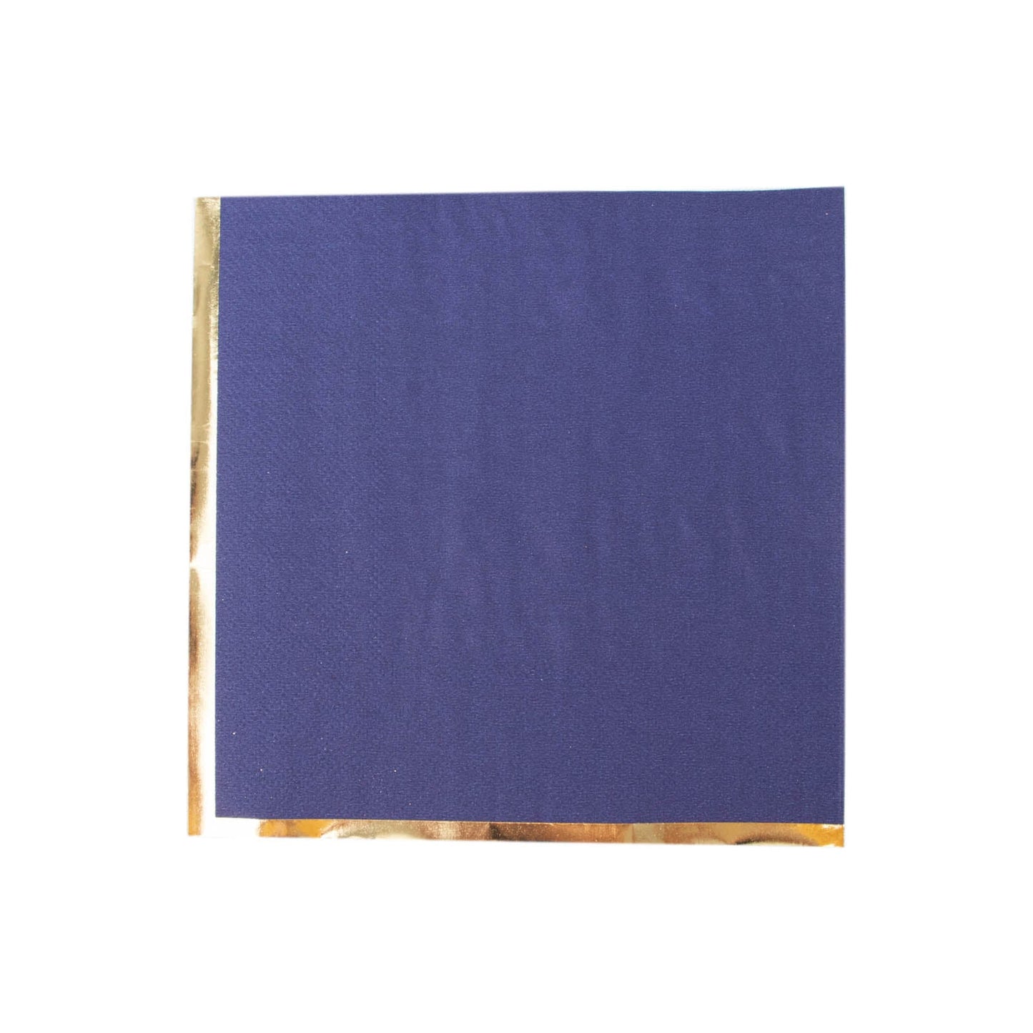 50 Pack | 2 Ply Soft Navy Blue With Gold Foil Edge Party Paper Napkins#whtbkgd