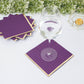 50 Pack Purple Soft 2 Ply Disposable Cocktail Napkins with Gold Foil Edge, Paper Beverage Napkins - 6.5"x6.5"