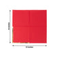 50 Pack | 2 Ply Soft Red With Gold Foil Edge Party Paper Napkins