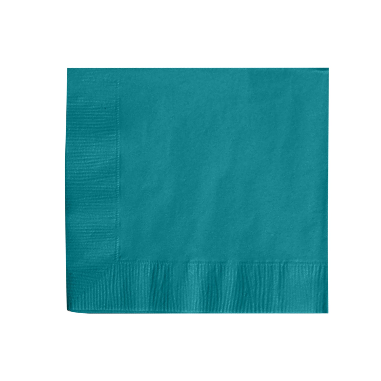 50 Pack | 5x5inch Turquoise Soft 2-Ply Paper Beverage Napkins#whtbkgd