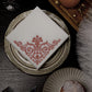 White 20 Pack Cocktail Napkins with Rose Gold Design