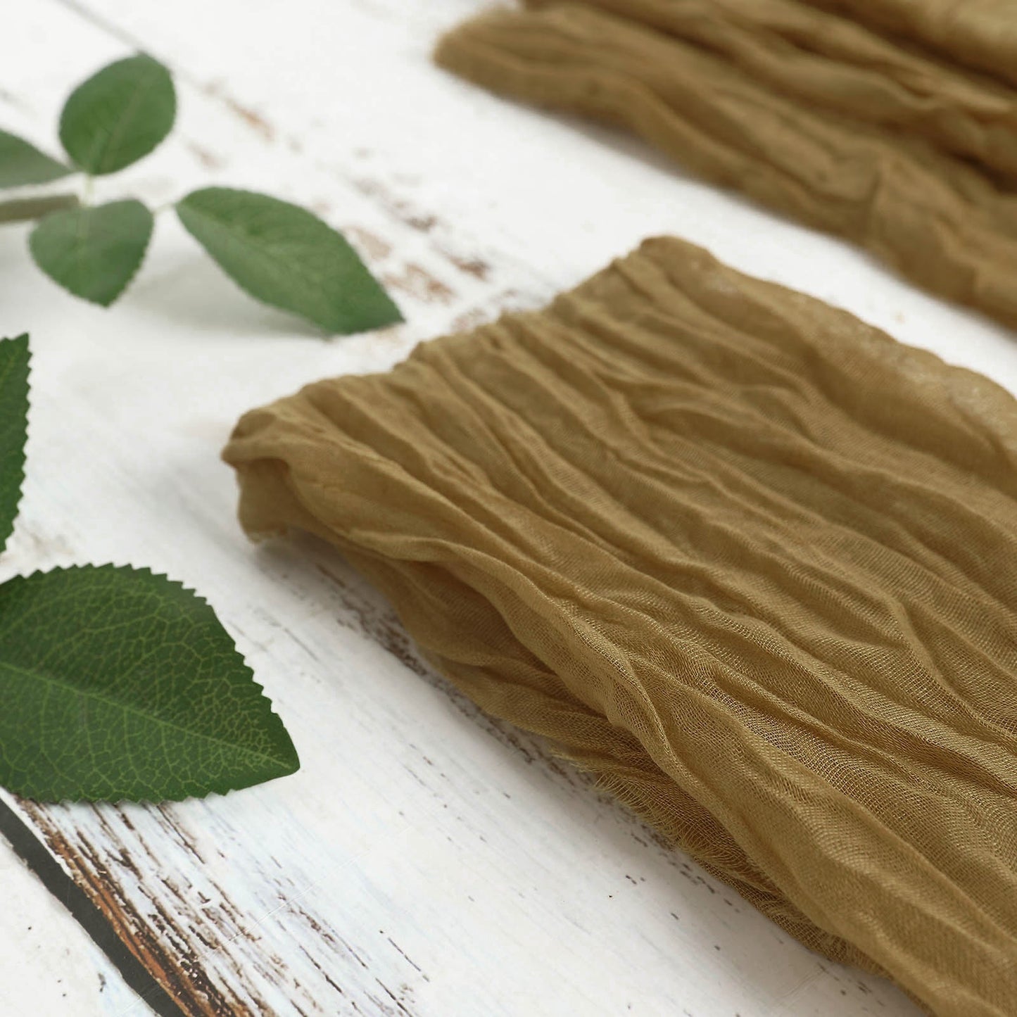 Pack Of 5 Gold Cheesecloth Dinner Napkins Gauze 24 Inch x 19 Inch