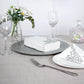 Silver Foil White Airlaid Soft Linen-Feel Paper Dinner Napkins, Disposable Hand Towels Fleur Vintage
