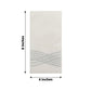 White linen-feel paper napkin with silver waves print, 20 pack.