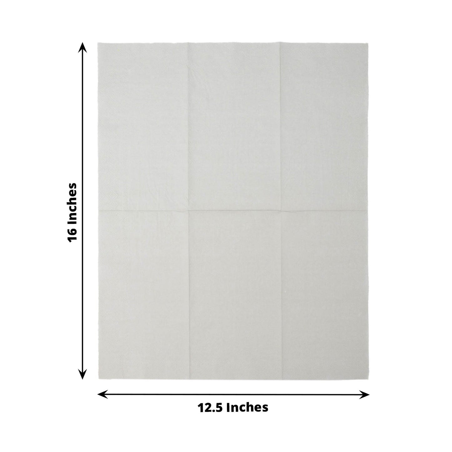 50 Pack | 2 Ply Soft Silver Dinner Party Paper Napkins