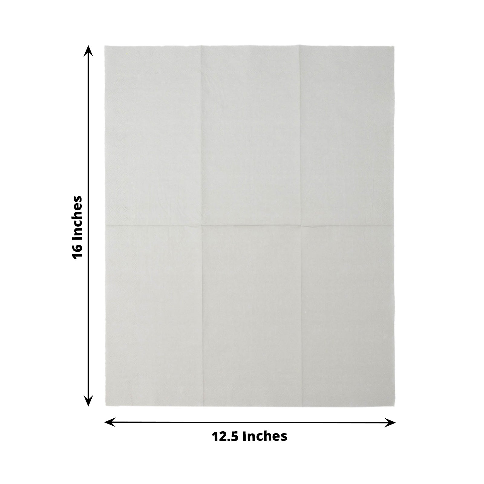 50 Pack | 2 Ply Soft Silver Dinner Party Paper Napkins