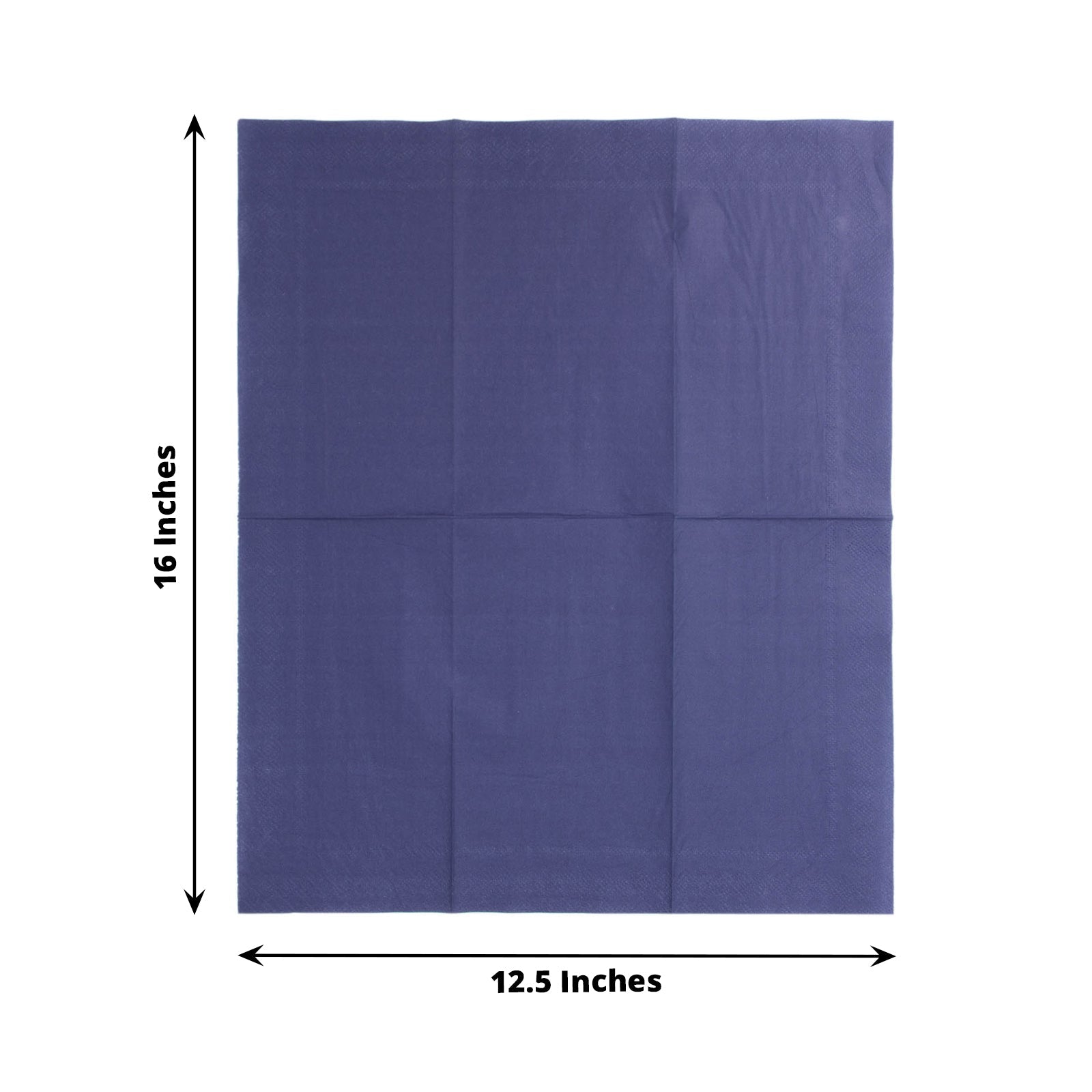 50 Pack | 2 Ply Soft Navy Blue Dinner Party Paper Napkins, Wedding Cocktail Beverage Napkins