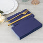 50 Pack | 2 Ply Soft Navy Blue Dinner Party Paper Napkins, Wedding Cocktail Beverage Napkins