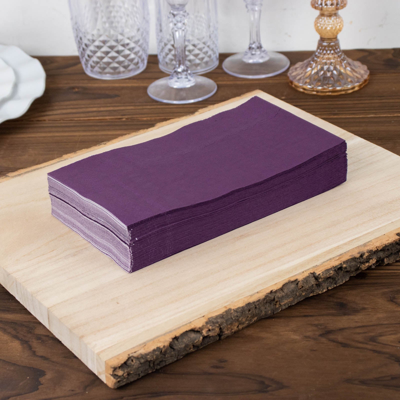 50 Pack | 2 Ply Soft Purple Dinner Party Paper Napkins