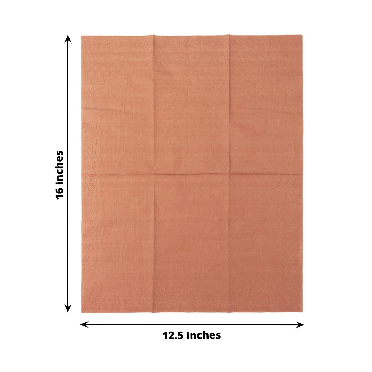 50 Pack | 2 Ply Soft Terracotta Dinner Party Paper Napkins