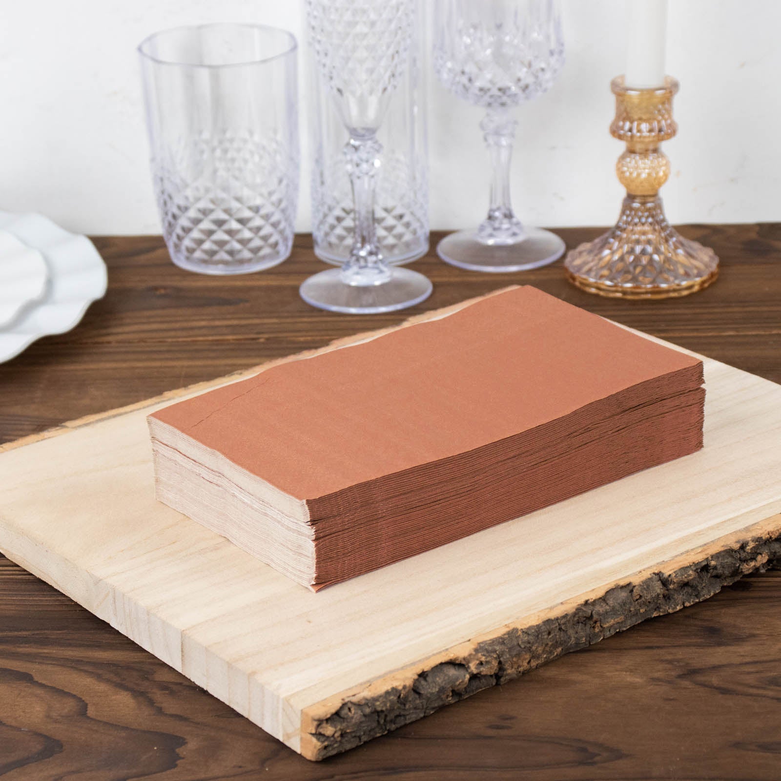 50 Pack | 2 Ply Soft Terracotta Dinner Party Paper Napkins
