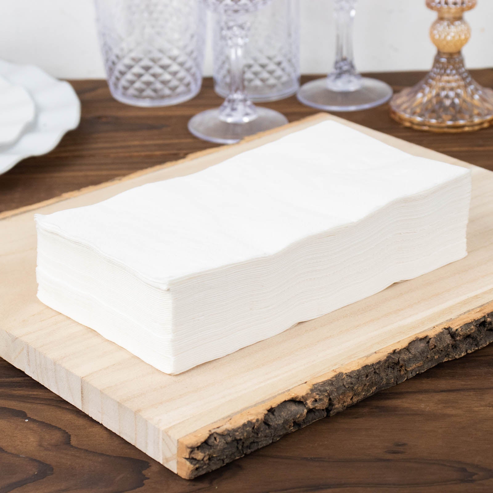 50 Pack | 2 Ply Soft White Dinner Party Paper Napkins