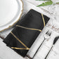 Modern black and gold geometric cloth dinner napkin 20"x20" - 5 pack.