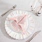 5 Pack of 20 Inch x 20 Inch Blush & Rose Gold Slubby Textured Wrinkle Resistant Linen Napkins