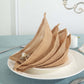Natural slubby textured cloth dinner napkins in beige, wrinkle resistant linen.