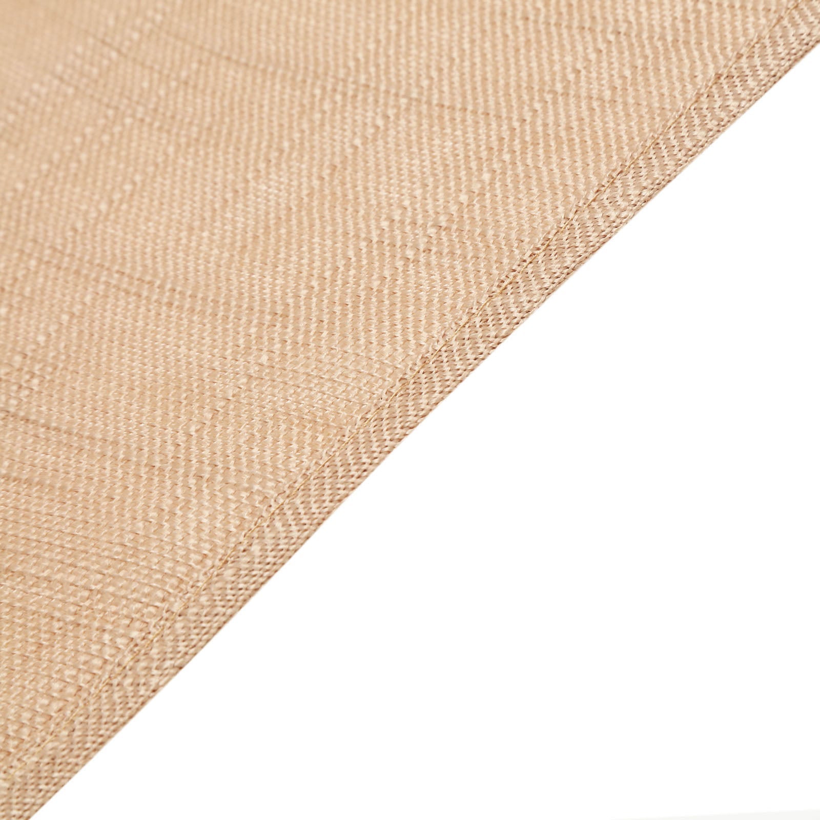 Natural slubby textured cloth dinner napkins in beige, wrinkle resistant linen.