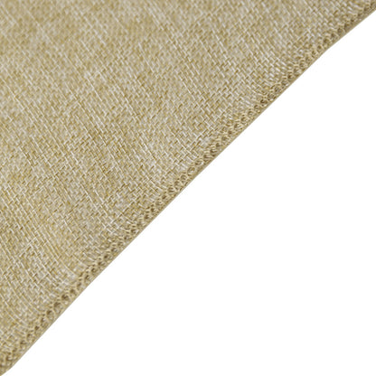 5 Seamless Natural Boho Faux Jute Linen Dinner Napkins 19 Inch