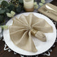 5 Pack | Natural Boho Chic Rustic Faux Jute Linen Dinner Napkins - 19"x19"