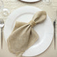 19 Inch Seamless Faux Jute Linen Napkins Natural Boho 5 Pack
