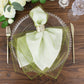 10 Pack | Olive Green Sheer Organza Decorative Dinner Table Napkins - 23"x23"