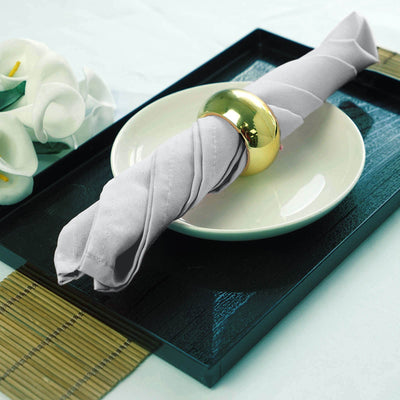 Luxurious Silver Seamless Cloth Napkins