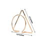 Gold geometric metal napkin ring holder, modern Nordic design, 4 pack.