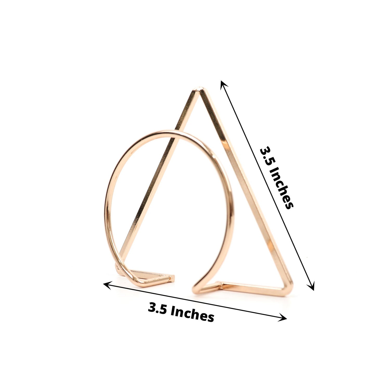 Gold geometric metal napkin ring holder, modern Nordic design, 4 pack.
