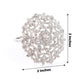 4 Pack Silver Metal Flower Napkin Rings with Diamond Rhinestones