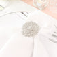 4 Pack | Diamond Rhinestone Silver Metal Flower Napkin Rings, Decorative Napkin Buckle Holders