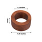 4 Pack | 1.75inch Cinnamon Brown Hardwood Napkin Ring Wood Slices, Farmhouse Napkin Holders