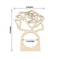 10 Pack | 4inch Natural Wood Laser Cut Rose Design Boho Napkin Rings