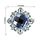 6 Pack | 2inch Silver Metal Clear Diamond Bling Napkin Holders, Crystal Rhinestone Napkin Rings