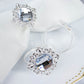 6 Pack | 2inch Silver Metal Clear Diamond Bling Napkin Holders, Crystal Rhinestone Napkin Rings

