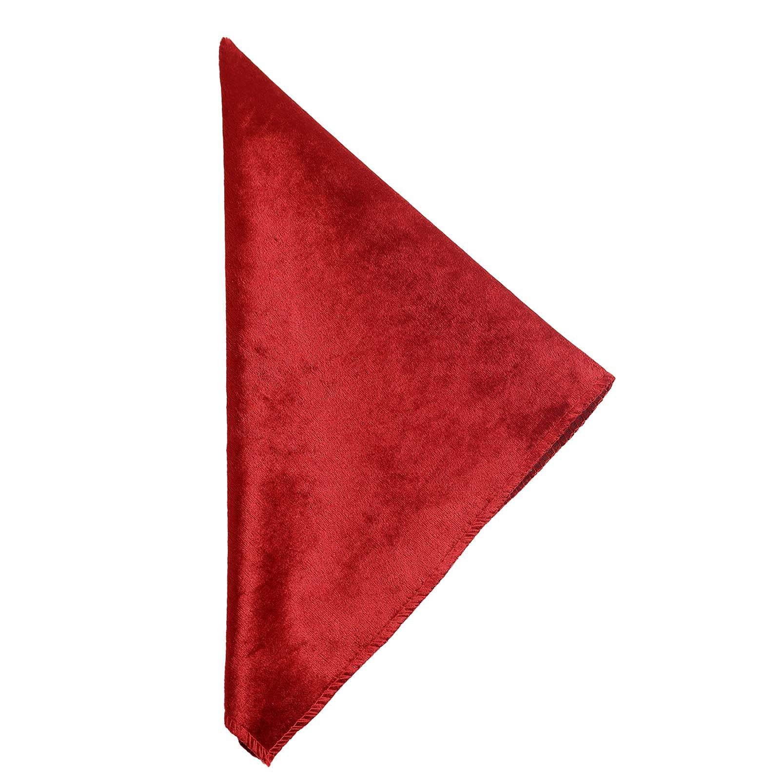 5 Pack | Burgundy Premium Sheen Finish Velvet Cloth Dinner Napkins