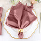 Dusty Rose Premium 20 Inch x 20 Inch Sheen Finish Velvet Cloth Dinner Napkins 5 Pack