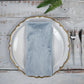 Sheen Finish Dusty Blue Cloth Dinner Napkins 20x20 Inch