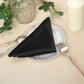 5 Pack | Black Premium Sheen Finish Velvet Cloth Dinner Napkins