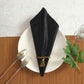 5 Pack | Black Premium Sheen Finish Velvet Cloth Dinner Napkins